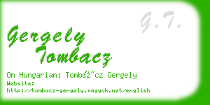 gergely tombacz business card